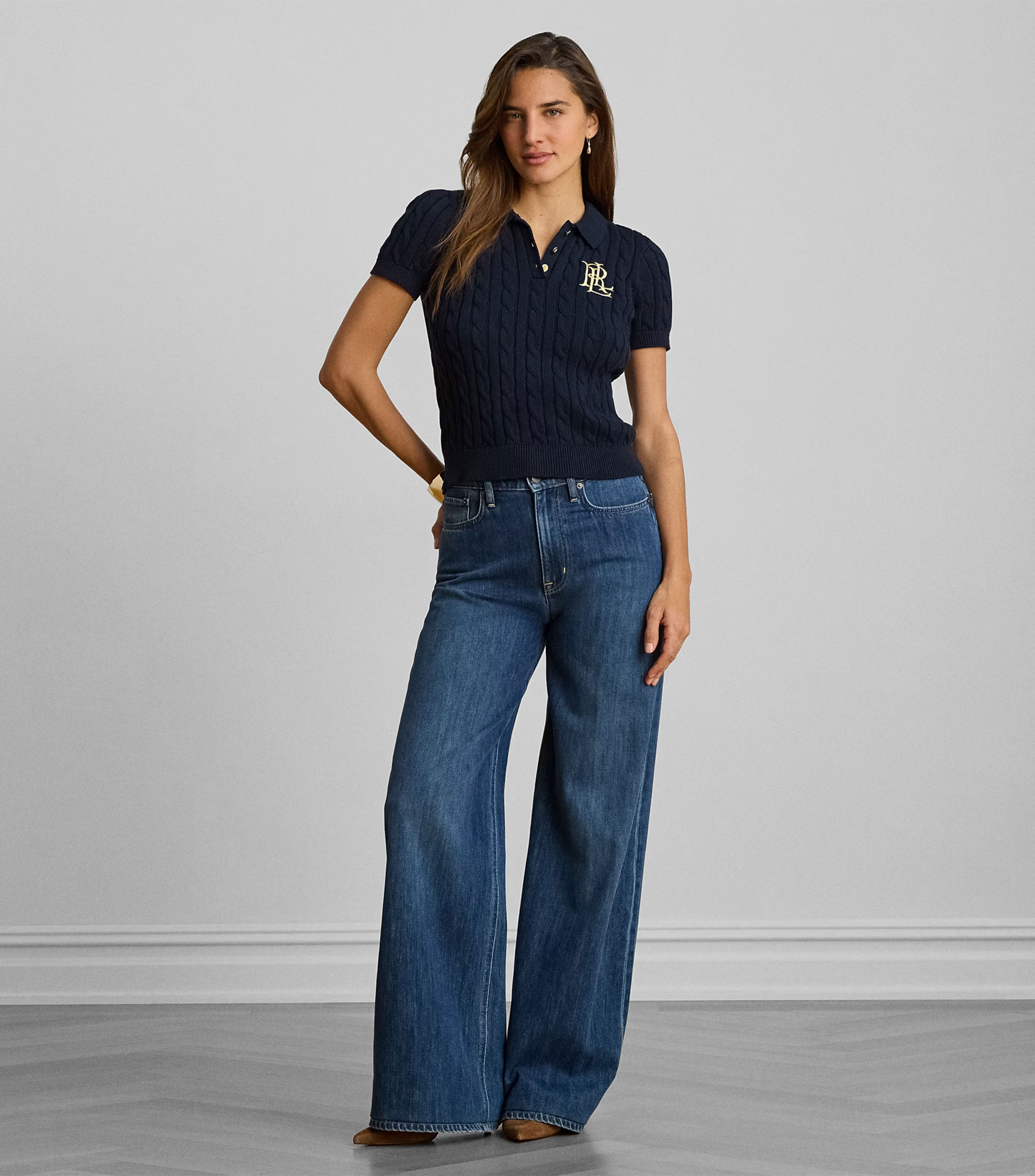 Suéter cuello polo Mujer
